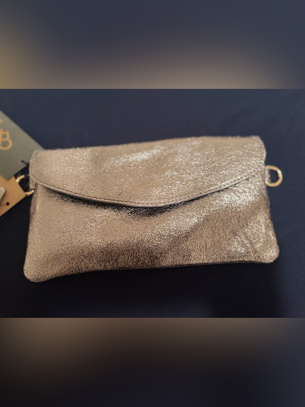 Metallic Silver Wristlet Clutch - Shimmery Evening Purse + A GIFT 🎁